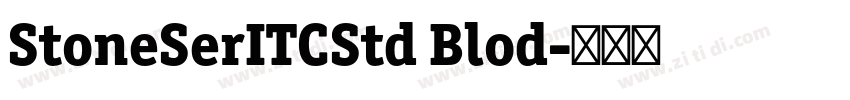StoneSerITCStd Blod字体转换